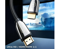 USAMS Kabel HDMI - HDMI 3mUltra HD U67 2,1 8K czarny - 1569078 - zdjęcie 3